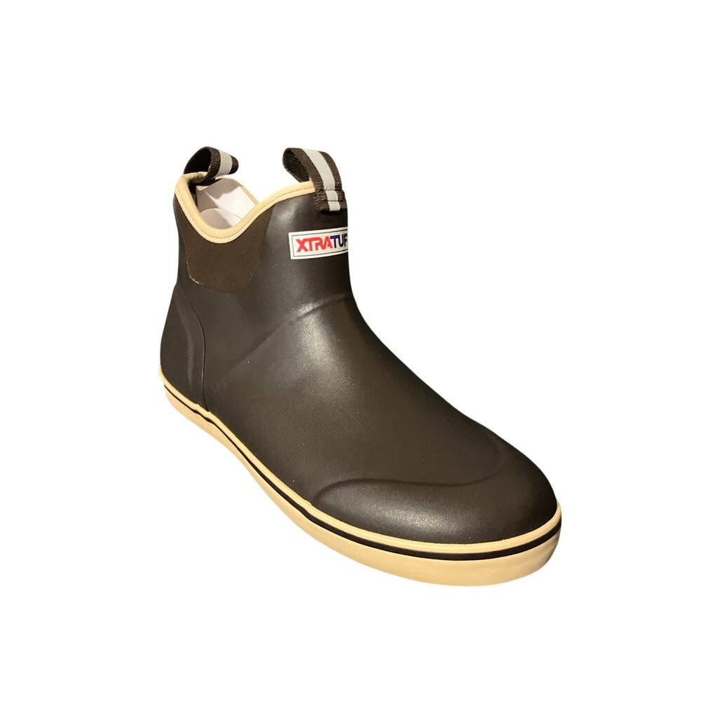 Xtratuf 6" Ankle Deck Boots Men's Slip Resistant Waterproof 12 Chocolate Tan